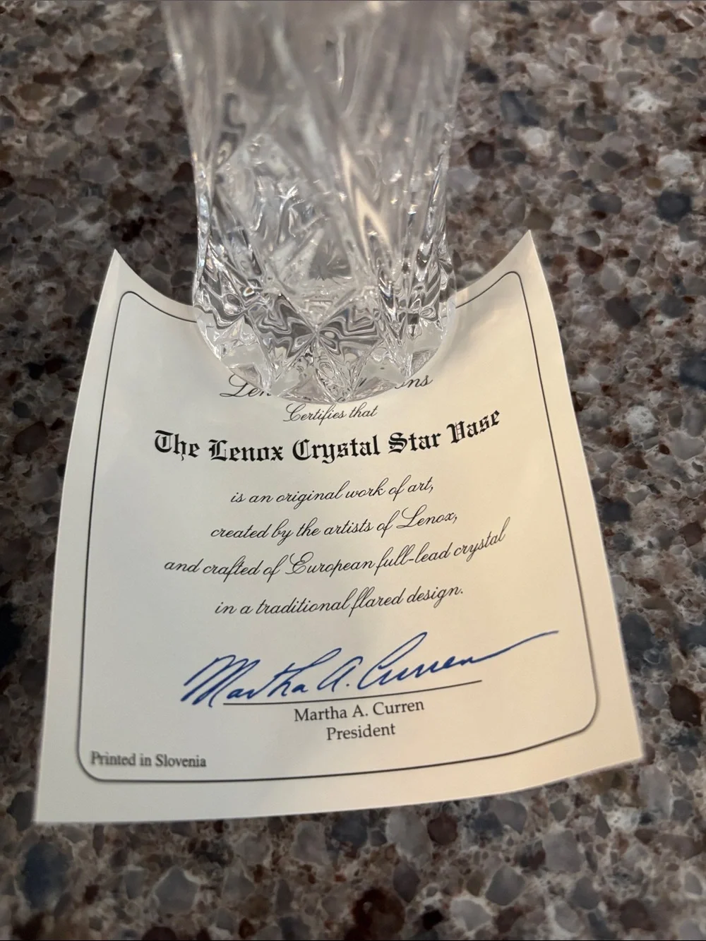 NWOT set of 2 Lenox Crystal Star Bud Vases